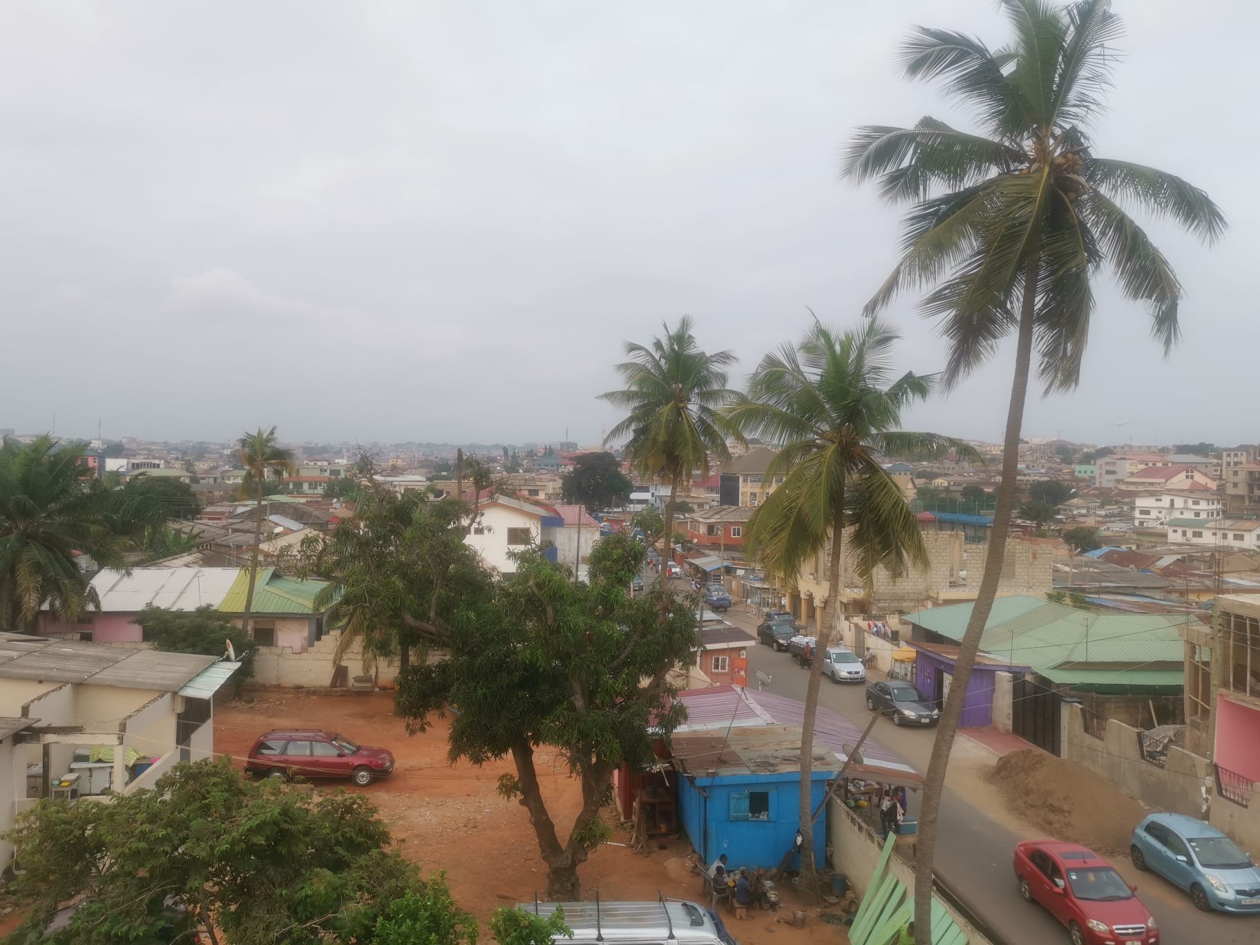 View of the street in Accra City, Ghana